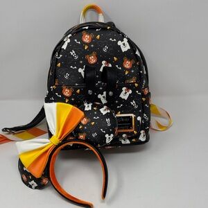 Disney Halloween Minnie Mouse Backpack - Black, Orange, White